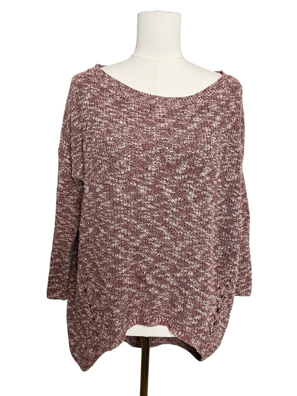 Express Tunic Sweater Womens Small Pink Boat Neck Dolman High Low Knit Top